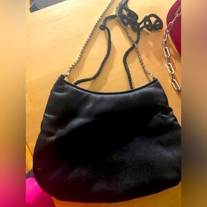 Elegant Black Satin Women's Bag